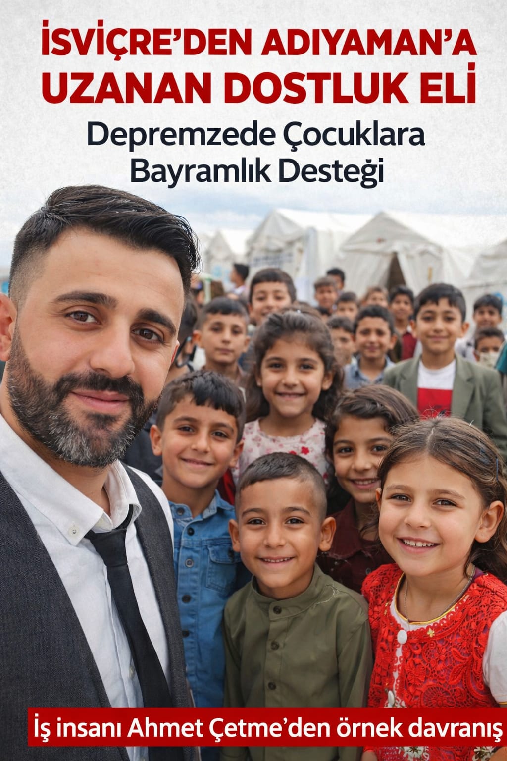 İsviçre’den Adıyaman’a Uzanan Gönül Köprüsü: Depremzede Çocuklara Bayramlık Desteği
